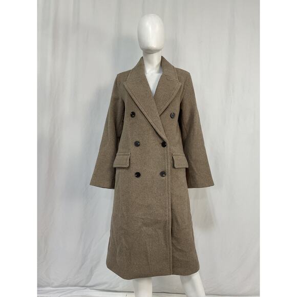 Everlane The Double-Breasted Tan Wool Coat Size XS - Picture 2 of 5